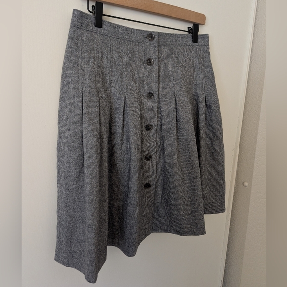 GAP Womens 4 Pleated Wool Blend Skirt Gray Party Coquette Office Preppy Casual - Picture 3 of 7